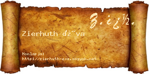 Zierhuth Éva névjegykártya